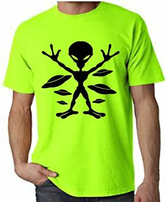 Buy Alien Men's Neon T-shirt  - UFO Area 51 Aliens ET • 12.95£