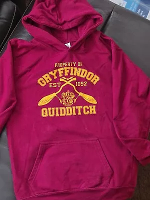 Buy Burgundy Harry Potter Gryffindor Quidditch Hoodie Aged Approx 14 Years Size Smal • 4£