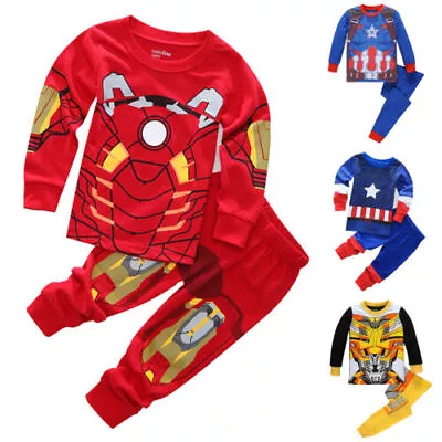 Buy 6 Months-8 Years Marvel Hero Iron Man Pyjamas Kids Sleepwear Underwear Outfits • 11.55£