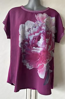 Buy Oasis Pink Mix T Shirt Top Size L • 3£