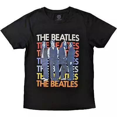 Buy The Beatles Iconic Multicolour Official Tee T-Shirt Mens • 17.13£