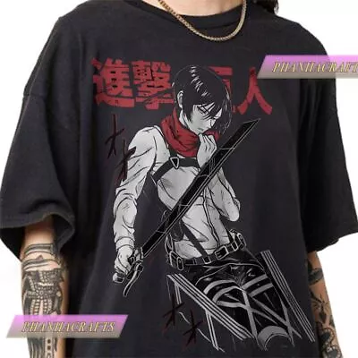 Buy Anime Titan Mikasa Shirt, Titan Mikasa 90s Vintage Shirt, Attack On Titan Shirt • 43.44£