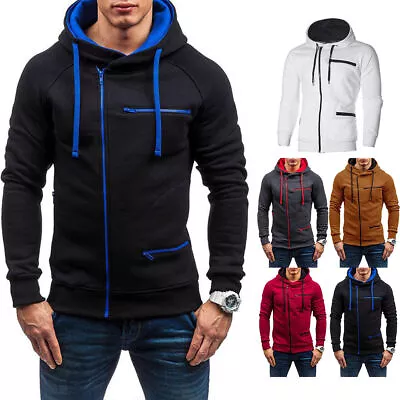 Buy Men's Autumn Winter Hoodie Hooded Sweatshirt Coat Jacket Sweater Outwear Jumper • 16.27£