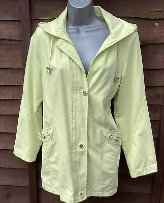 Buy Damart Yellow 3/4 Anorak Cagoule Raincoat Jacket With Hood Size 10/12 Lined VGC • 4.99£