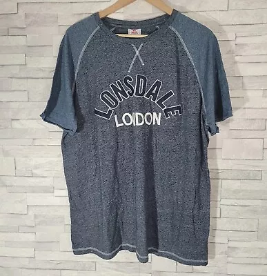 Buy Mens LONSDALE LONDON T Shirt Top Grey Jersey XL • 12.30£