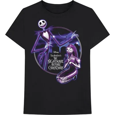 Buy Nightmare Before Christmas Official Purple Graveyard Mens Black T-Shirt Unisex M • 9.95£