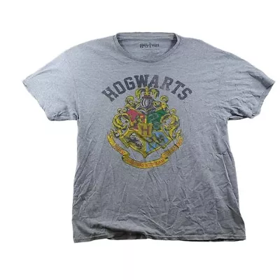 Buy Harry Potter T Shirt Adult XL Extra Large Grey Hogwarts Cotton Outdoors Mens • 13.99£