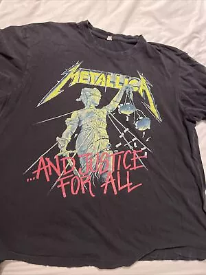 Buy 2007 METALLICA  AND JUSTICE FOR ALL  Large T-Shirt James Hetfield Lars Ulrich • 14.17£