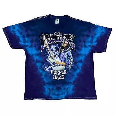 Buy JIMI HENDRIX Purple Haze Vintage Band T Shirt Tie Dye Lightening 3XL • 39.95£