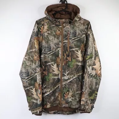 Buy Mossy Oak Real Tree Camo Jacket Mens M Windbreaker Hoodie Mesh Lined • 28.95£