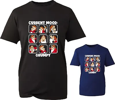 Buy Current Mood Grumpy Seven Dwarf Funny Father's Day T-Shirt Gift For Dad Tee Top • 11.99£