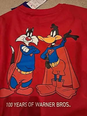 Buy Warner Bros T Shirt 8_9 Years Daffy Duck And Sylvester 100 Years Celebrations • 15.99£