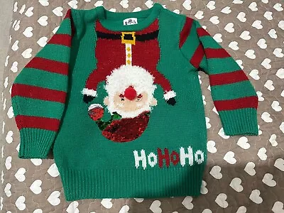 Buy Santa Christmas Jumper With Sequins, 2-3 • 10£