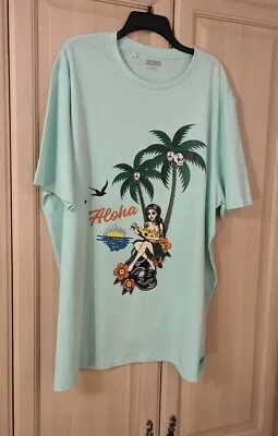 Buy Jamamo Green 'aloha' Day Of The Dead/skull Design T Shirt Size 2xl/56' • 9.99£