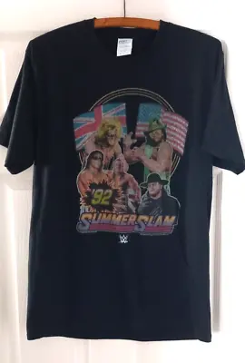 Buy Vintage 1992 Summer Slam WWF Wrestling T Shirt Black Medium • 59.99£