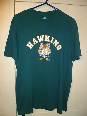 Buy Stranger Things - Original  Hawkins High School Tiger  Green T-shirt (xl) • 7.99£