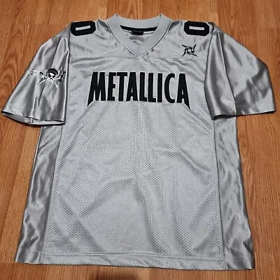 Buy Vintage Giant Mens XL Metallica Garage Inc #00 Silver Football Jersey NFL Rock • 80£