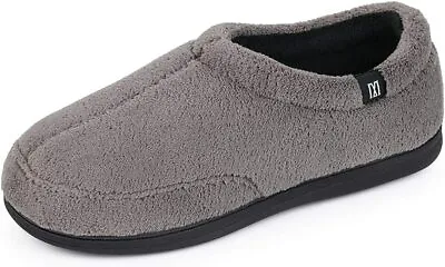 Buy MERRIMAC Men's Classic Coral Fleece Memory Foam Slippers Comfy House Shoes • 9.99£