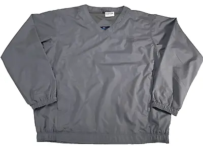Buy CHEVRON Windbreaker Jacket Men's Large Oversized Grey V Neck Pockets Vansport • 14.79£