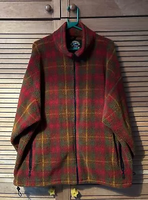 Buy Vango Red Tartan Check Pattern Zip Up Fleece Size XL • 20£