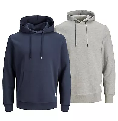 Buy Mens Jack And Jones Pull Over Long Sleeve Basic Hoodie Sizes From S To XXL • 19.19£