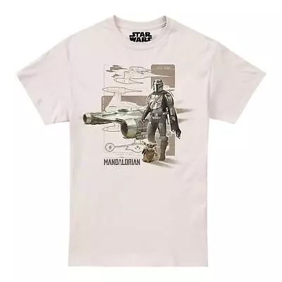 Buy Star Wars Mandalorian Mens T-shirt Star Fighter Top Tee S-2XL Official • 13.99£