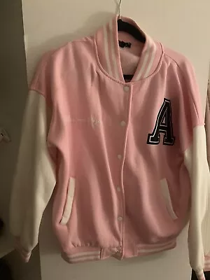 Buy Girls Medium Pink Baseball Jacket  • 8£