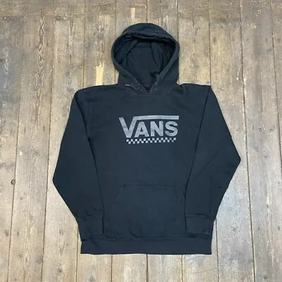Buy Vans Hoodie Y2K Spellout Skating Sweatshirt, Black, Mens XL • 20£