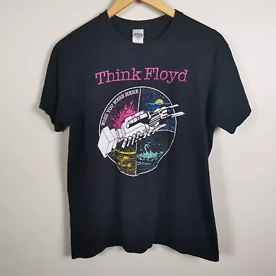 Buy THINK FLOYD T-Shirt Medium M Black Logo Pink Floyd Tribute 1572 • 4.99£