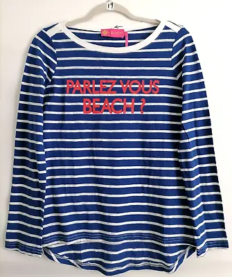 Buy Macbeth Collection Long Sleeve Shirt S Parlez Vous Beach Blue White Stripe New • 18£