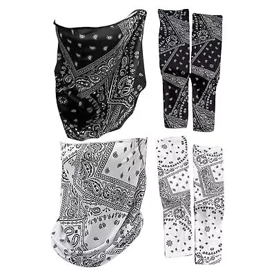 Buy Summer Thin Scarf Bandana Half Face Mask Cooling Arm Sleeves For Men Women • 6.49£