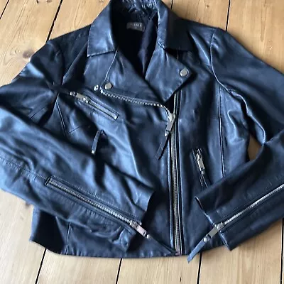 Buy Oasis Womens Leather Jacket Size M • 28£