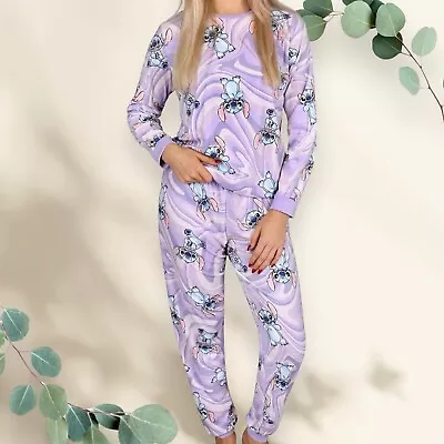 Buy Ladies Fleece Pyjamas DISNEY Stitch  Women Size M Nightwear Primark Soft Touch • 22.99£