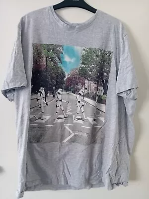 Buy Official Star Wars T-shirt - Beatles Abbey Road Homage - Grey, Size Xxl • 8.95£