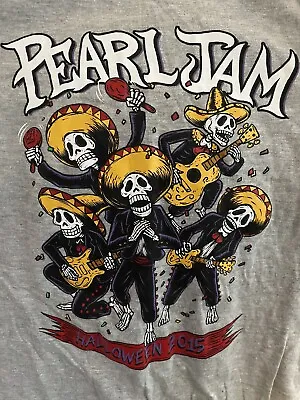 Buy NEW Pearl Jam 2015 Halloween Ten Club Gray/Grey Shirt SMALL Mariachi Band Vedder • 19.27£