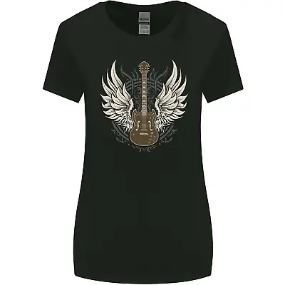 Buy Electric Guitar Wings Rock N Roll Music Punk Womens Wider Cut T-Shirt • 8.75£