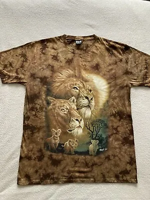 Buy Tiger Lion Tie Dye Print T-shirt XXL Wild Safari • 15.95£