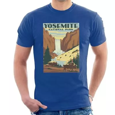 Buy All+Every US National Parks Yosemite Waterfall Men's T-Shirt • 17.95£