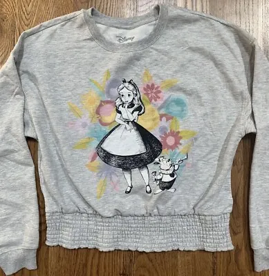 Buy DISNEY Alice In Wonderland Gray Pullover Long Sleeve Shirt -size XXL -NWT • 16.41£