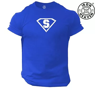 Buy Superhero T Shirt Gym Clothing Bodybuilding Training Workout Fitness Boxing Top • 6.99£