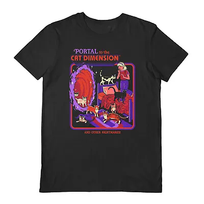 Buy Steven Rhodes - Portal To The Cat Dimension - Official Black T-shirt 4 Sizes • 17.99£