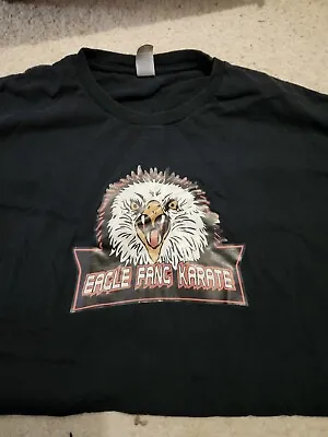 Buy Black Cobra Kai Eagle Fang T-shirt Top Size 4XL • 5£