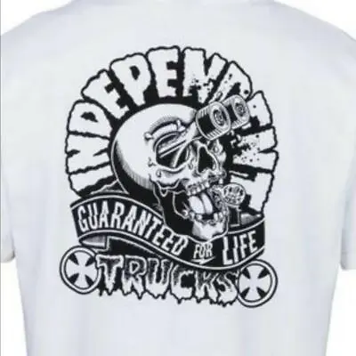 Buy Independent Truck Co Gouge Skull T-shirt NEW TAGS XL White Skate Rad Switch Wow • 27.99£