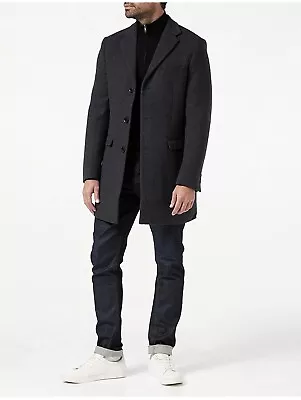 Buy Find . Men's Wool Mix Double Breasted Smart Coat Size 42 Ich /L • 44£