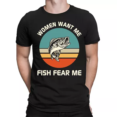 Buy Women Want Me Fish Fear Me Funny Meme Joke Humor Sarcasm Mens T-Shirts Top #DJV • 9.99£