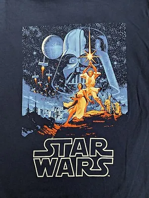 Buy Women's Star Wars A New Hope Poster Movie T-Shirt - Large - Blue - Free P&P • 8.50£