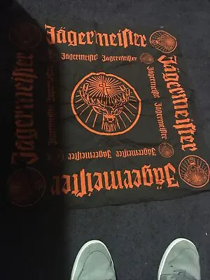 Buy JAGERMEISTER - BANDANA Schwarz SCARF FLAG WRAP WALL DECOR - Black - 2009 - *New* • 10£