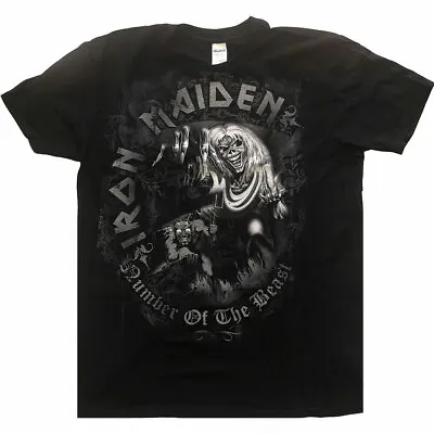 Buy  Iron Maiden Number Of The Beast Grey Tone T Shirt Official NOTB  Licensed  Tee • 14.95£