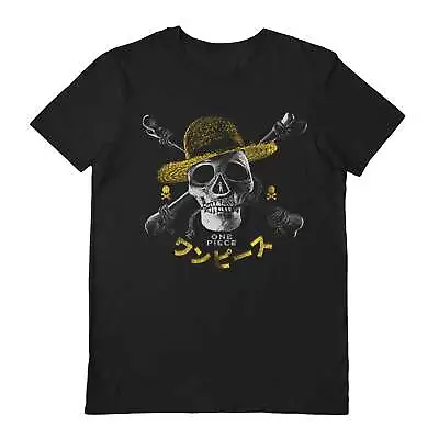 Buy One Piece (Live Action Skull Hat) Black Unisex T-Shirt • 17.99£