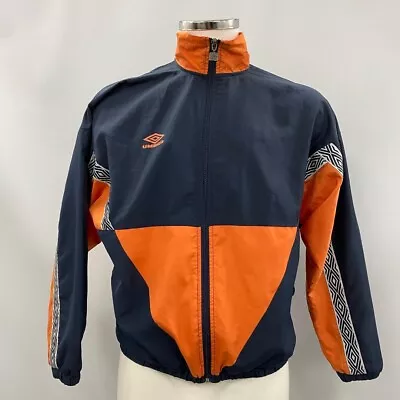 Buy Umbro Men's Track Jacket Size Medium Navy Orange RMF05-SM • 4.99£